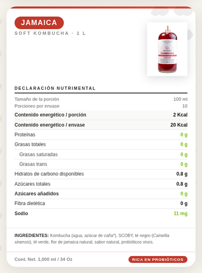 KOMBUCHA BEPLENARY DELICIOSA 1 L