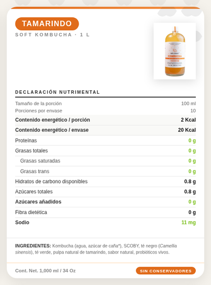 KOMBUCHA BEPLENARY DELICIOSA 1 L